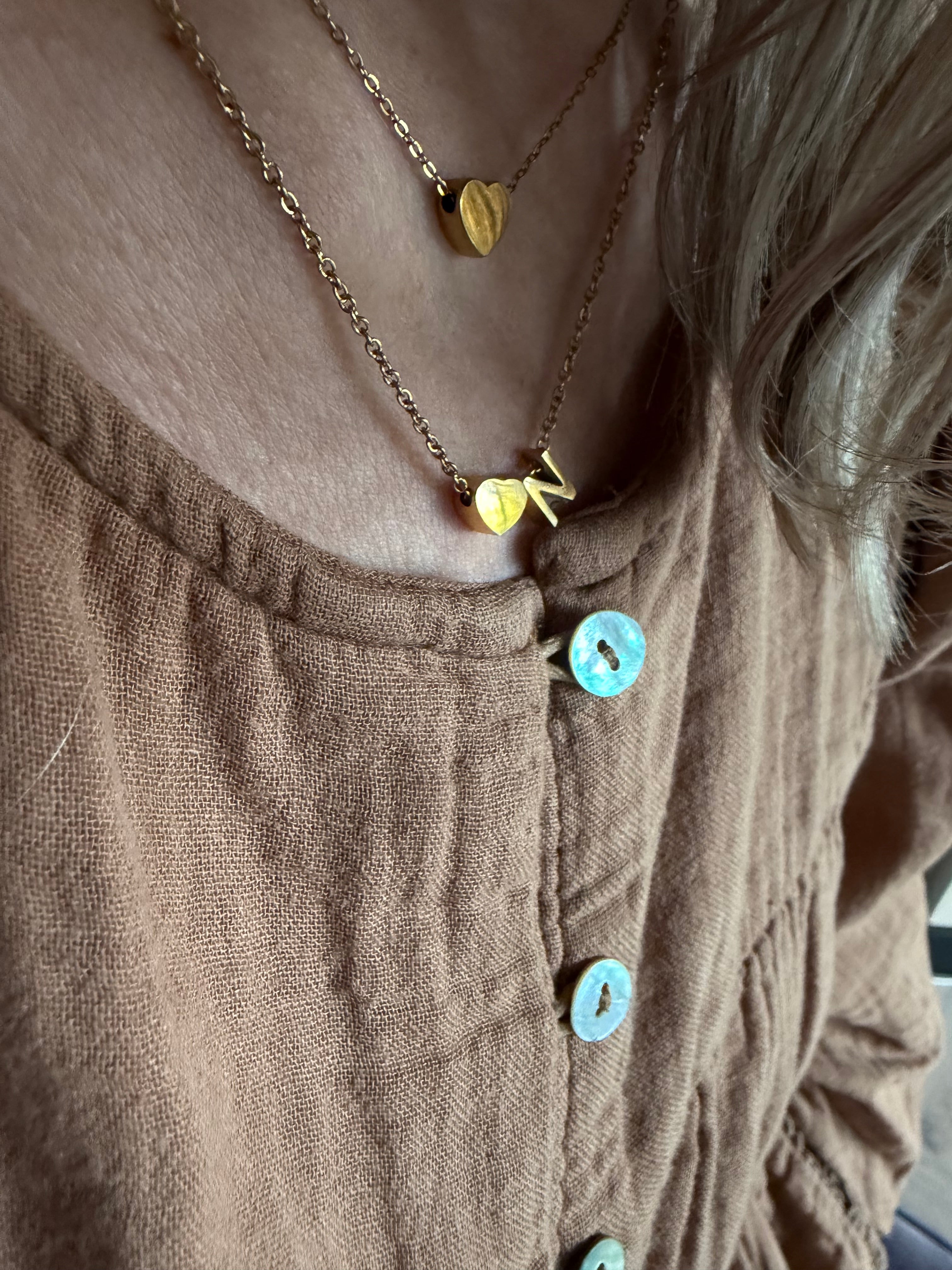 Ketting "Love + initaal"