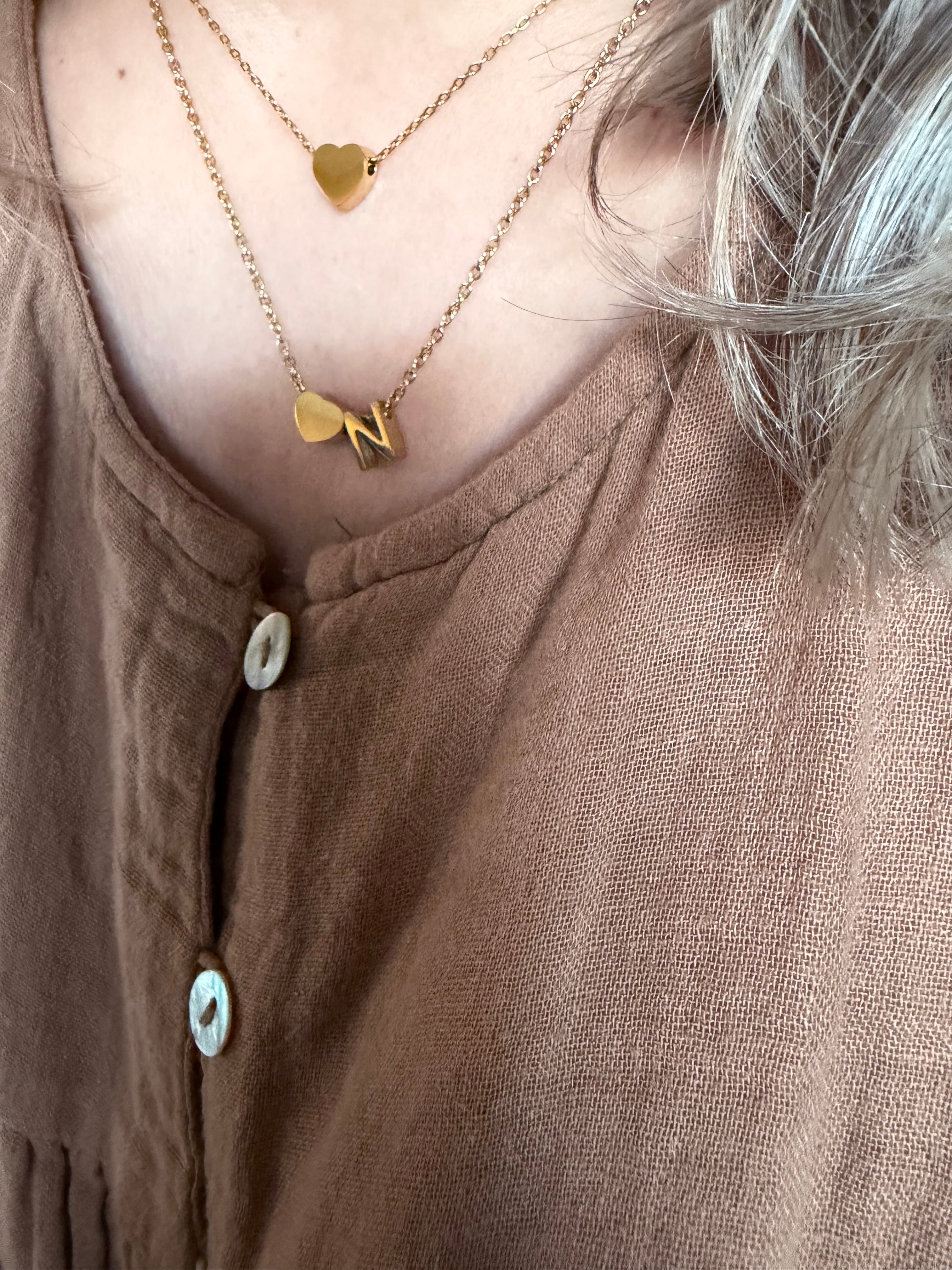 Ketting "Love + initaal"